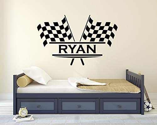Vinilo decorativo de banderas personalizado negro 22"x14" miniatura 1