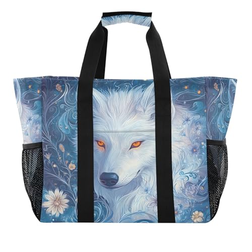Sac de plage en toile imperméable grand volume Wolf, sac de gym et sac de voyage femme