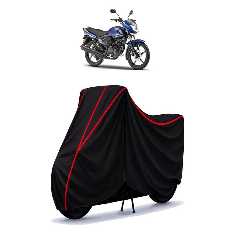 Image of Saluto 125 Water Resistant Bike Cover for All Motorcycles & Rain | Heavy Duty Taffeta Fabric | UV Protection, Dustproof, Scratchproof | All Weather Two Wheeler Cover with Elastic Bottom