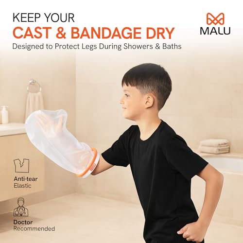 Image of 100% Waterproof Hand Cast Cover for Shower & Bath | Resuable Kids Cast Protector | Cast Covers for Shower Hand | Waterproof Shield for Showering After Surgery