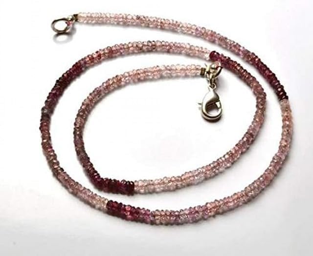 1 Strand Natural 16 Inches Natural,Super Rare Shaded Pink Sapphire Roundel Beads 2 to 2.5 mm CHIK-NECK-75629