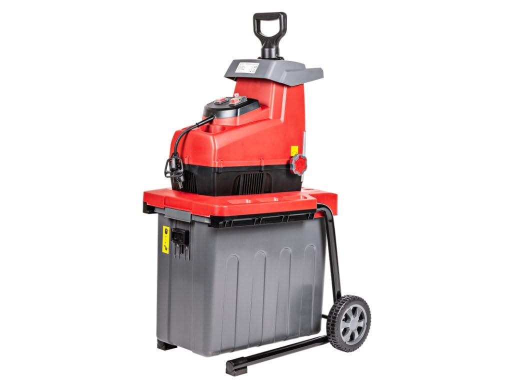 Hahn & Sohn Trituradora eléctrica Cedrus CEDRE01 - 2800 W, hasta ramas de 44 mm, cesta de 60 L - Silencioso, rebobinado, protección contra sobrecargas, ruedas de transporte, trituradora de jardín