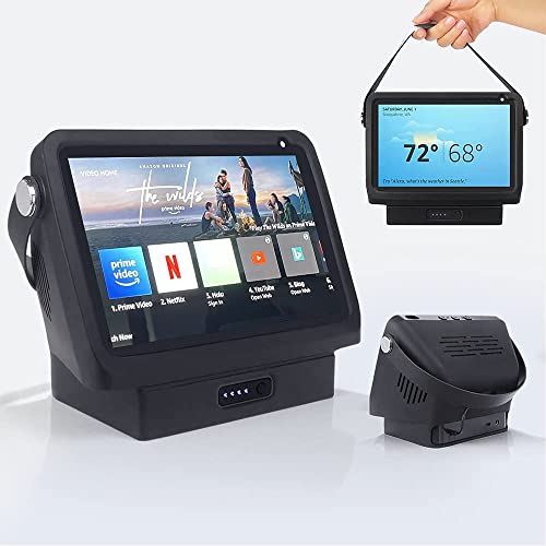 Liboer Battery Base for Echo Show 8 1st Gen to Make Alexa Echo Show 8 Mobile Battery Cases Charger Compatible with Show 8 Stand Mount with Handle Case (S8 15600mAh Black) â€¦