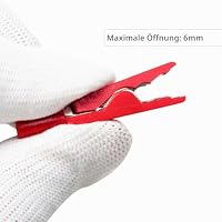 Cleqee Isolierte Krokodilklemmen Elektro 10 Stück Rot Schwarz – Ansicht 3