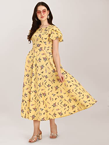 Image of QIQI Women's Crepe A-Line Maxi Casual Dress