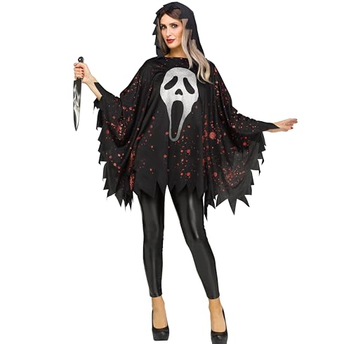 Ghost Face Poncho vêtement Halloween rapide adulte confortable