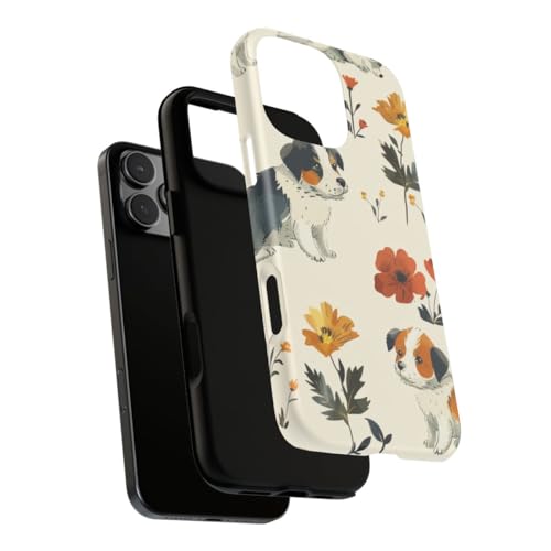 Coque iPhone 16 Pro Max chiot mignon pour style printanier - 3