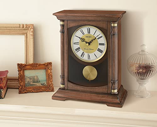 Seiko Baron Mantel Chime Clock,Brown #TOP3