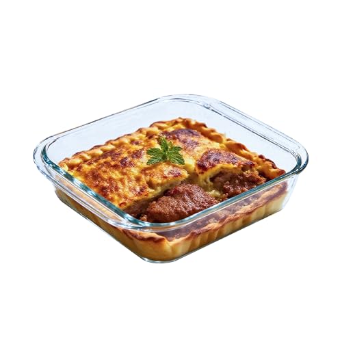 Vitrignis Glass Baking Dish - 1.9qt Square 8x8 Baking Pan - Glass Baking Dishes For Oven
