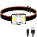 Linterna Frontal LED, 1800 Lux Lámpara de Cabeza Recargable Súper Brillante con 5 Modos de Luz Frontal USB IPX5 Ligero Impermeable para Pesca, Camping, Lectura, Senderismo, Ciclismo, Caza