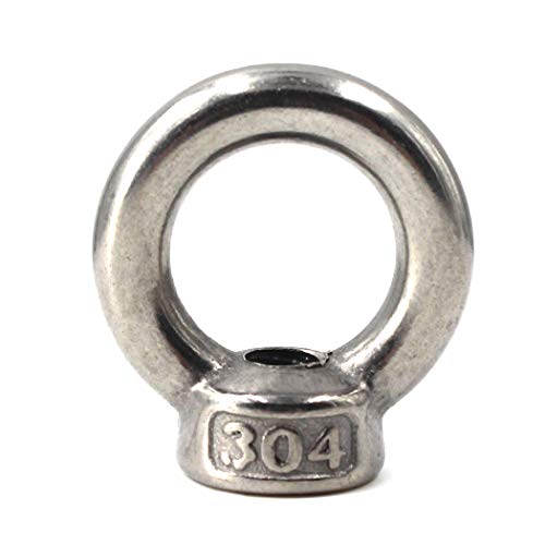 Image of M20 Lifting Eye Nut 304 Stainless Steel Ring Eye Bolts Threaded Nuts Pack of 1