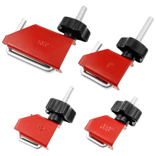 4Pcs Fuel Line Water Hose Clamp Set Brake Pipe Fluid Pinch Tool Set Steel U Shape Hose Pinch Off Plier Versatile No Damaging Brake Hose Clamp Tool for Automobile Repair Mechanical Maintenance (Red)