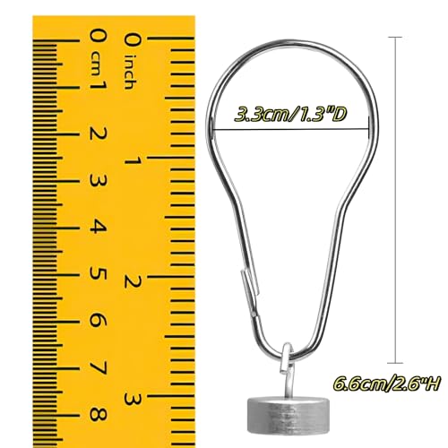 Lyellfe 200 Pieces Shower Curtain Hooks, Rust-Proof Metal Bathroom Curtain Rings for Bathroom Shower Rods Curtains