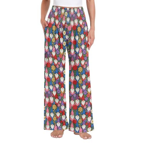 Pantalon large nain coloré taille haute original et moderne