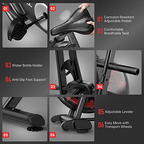 Joroto Water Exercise Bike Stationary Upright Indoor Cycling Bike For Upper And Lower Body Workout Support Bluetooth, Heart Rate & Ipad Holder - 330Lbs Weight Capacity #TOP7