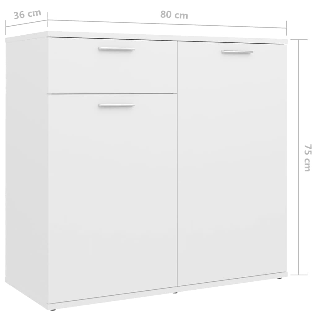 Générique Buffet Blanc 160x36x75 cm Bois d'ingénierie,Meubles,Armoires & Meubles de Rangement,Buffets & bahuts,Blanc,58.8 KG,3074927