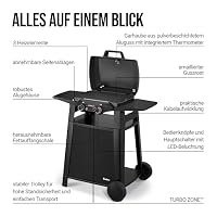 Enders® eURBAN Pro 2 + Trolley, emaillierter Gussrost, abnehmbare Seitenablage, Enders® Elektrogrill, Balkongrill, 2 in 1 Tischgrill & Standgrill, Rollwagen, mit Schnellheizelement, #971972 – Ansicht 7