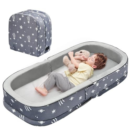 Lvemilio Portable Toddler Travel Bed, Foldable...