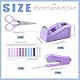 Glarks 1008pcs lila Bürobedarf Kit Schreibtisch Zubehör schließen Hefter, Tape Dispenser, Hefter Entferner, Index Tabs, Office Schere, Haftnotizen ein