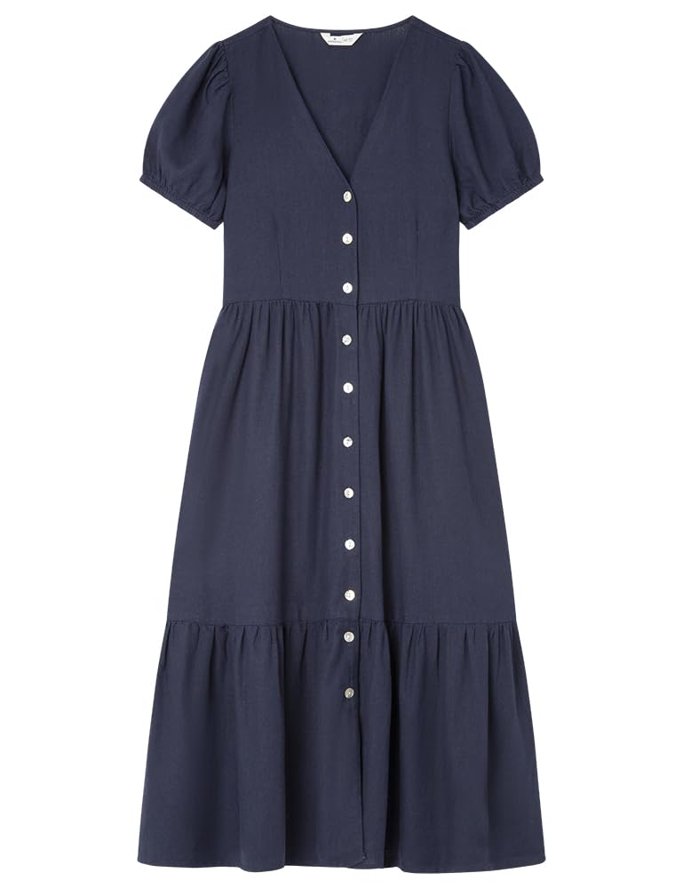 Springfield Sukienka casualowa Kobiety 7.t.a.vestido Midi Mc Lino Cortes Print
