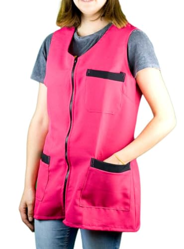 KLOTTZ CASACA - Delantal limpieza o frutería tipo casaca mujer color: FUCSIA talla: S/M