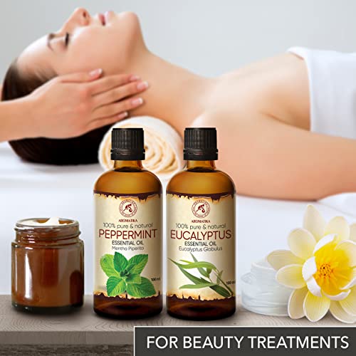 Huile essentielle menthe poivrée diffuseur kit eucalyptus bain maison