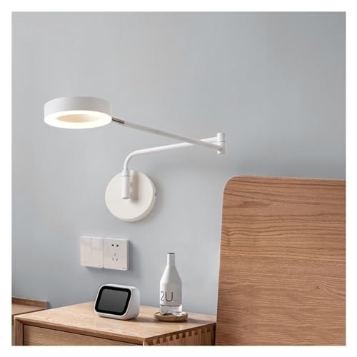 Applique murale LED à bascule télescopique design moderne noir pour chambre