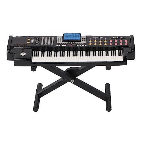 Orgue électronique miniature en bois décoré avec soin pour bureau élégant