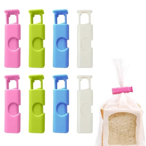 YUPZAR 8 Piezas Pinzas Bolsas Alimentos, Clip de Cierre de Cocina Multicolor Reutilizable de Plástico, 6 cm Pinza Cierre Bolsa de Alimentos
