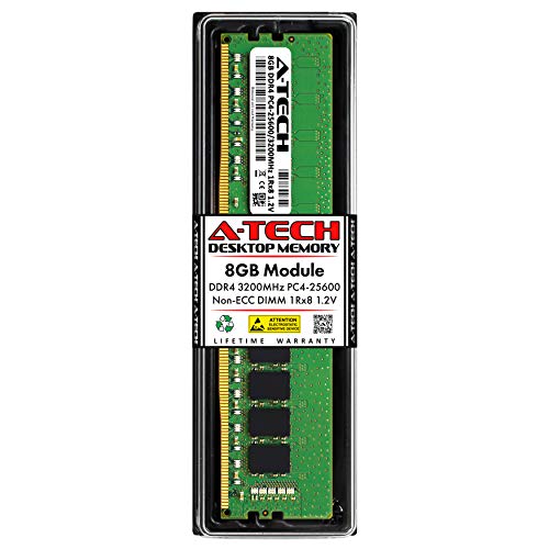 Image of A-Tech 8GB RAM Replacement for Samsung M378A1K43EB2-CWE | DDR4 3200MHz PC4-25600 UDIMM Non-ECC 1Rx8 1.2V 288-Pin Memory Module