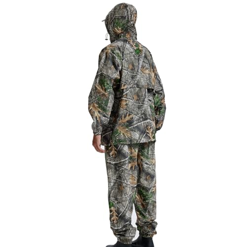 LOOGU Men's Rain Suit - Rain Gear for Men Waterproof, Lightweight Rain Coat, Breathable Mens Rain Jackets Hood and Pants