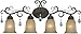 Craftmade 25604-FR Englewood Crystal Glass Vanity Wall Lighting, 4-Light, 400 Watts, French Roast (32" W x 14" H)