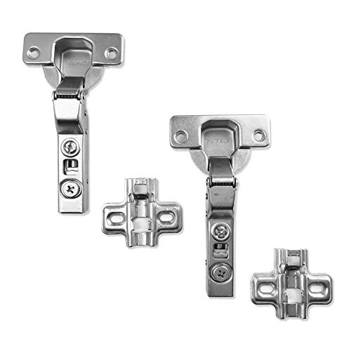HAFELE 110 Grado Bisagras Semi Solapado Automática con Amortiguación Integrada Bisagra Mecanismo de Suave Lento Cierre Amortiguadores para Puerta de Mueble Armario de Cocina Juego de 2