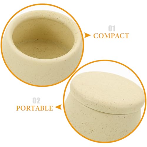Vaso cerámico limpiador para uñas con tapa verde Matcha miniatura 3