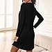 Ghost Nightgown Women Long Sleeve Crew Neck Lightweight Mini Dress Fall Spring Casual Loose Halloween Tunic Pajamas Black
