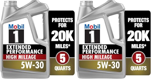 Image of Mobil 1 Motor Oil 5W-30, 5 Quart (Pack of 2) | Extended Performance | High Mileage | Full Synthetic