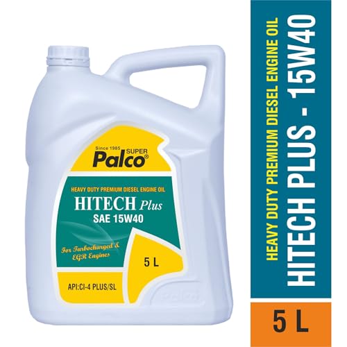 Image of PALCO Hitech Plus 15W40 Diesel Engine Oil 5 Litre (Pack of 2) for Heavy Duty Cars, Commercial Vehicles & Turbocharged Diesel Engines, EGR Compatible