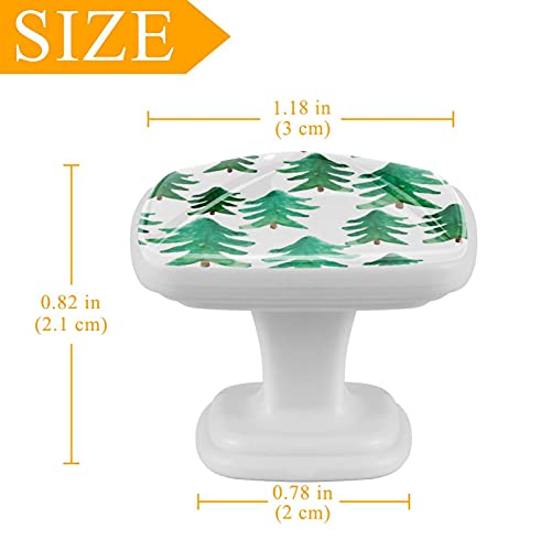 Boutons d'armoire en cristal sapin de Noël vert lot de 12 poignées de commode