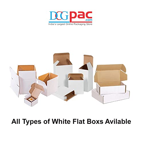 Image of DCGPAC 3Ply White Corrugated Small Flat Box 4x3x1 Inch For Packing Small Items and Multipurpose Packaging Shipping Tiny Boxes L4 inch x W3 inch x H1 inch Inch (Pack of 500)