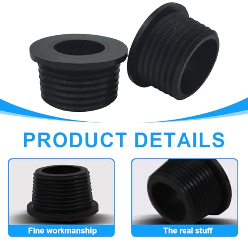HAMKU 2 Stück Dichtung Waschbecken Ablauf, Universal Gummimanschette Siphon Für Abflußrohr - Ø 40Mm 50 Mm X 32 Mm, Ablaufdichtung Wandrosette Siphonmanschette(Schwarz)