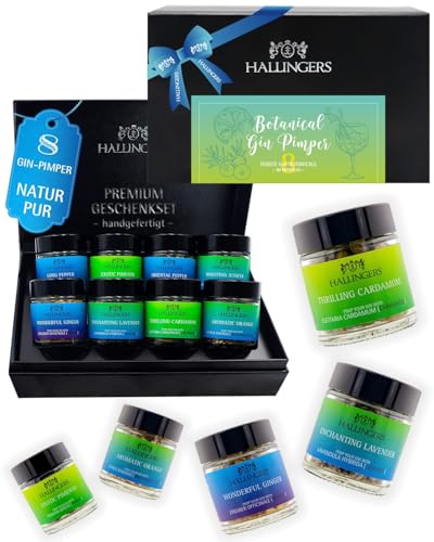 Hallingers Genuss Manufaktur Gin Botanicals Geschenkset - 8 Premium Botanicals & Gewürze zum...
