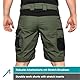ACE Constructor Herren-Arbeitshose kurz - Männer-Arbeitshosen mit Cargo-Taschen & Stretch-Bund für den Sommer - Oliv - 52