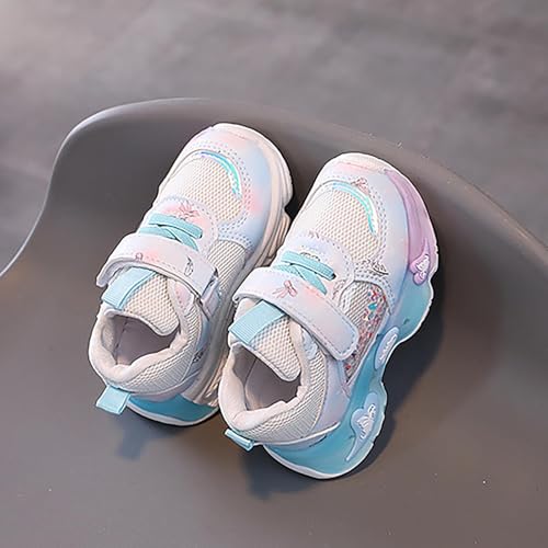 Betadog Girls Glitter Sneakers Lightweight Kids Tennis Shoes Kids Athletic Shoes Youth Girls Slip-On Athletic Sneakers (Blue-8, 12)2