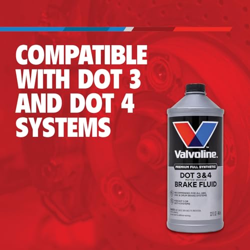Image of Valvoline DOT 3 & 4 Synthetic Brake Fluid, 32 oz | High-boiling synthetic brake fluid for DOT 3 & 4 systems with corrosion protection.