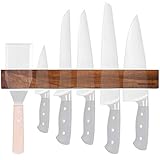 MANNKITCHEN Magnetic Knife Strip, 18 inch Extra Powerful Knife Holder for Big and Heavy Knives, Blac