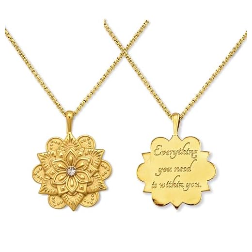 HOPE LOVE SHINE Mandala Necklace
