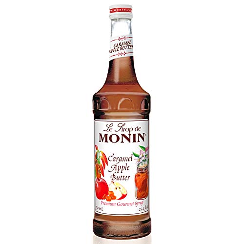 Monin - Caramel Apple Butter Syrup, Buttery Caramel and Cooked Apple Flavor, Natural Flavors, Great for Hot Lattes, Ciders, and Seasonal Cocktails, Vegan, Non-GMO, Gluten-Free (750 ml)