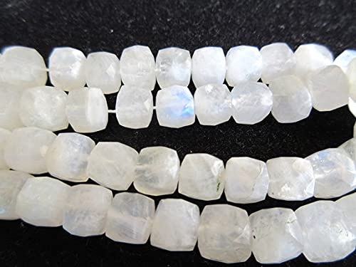Perles en pierre de lune arc-en-ciel facettées de 8mm pour création de bijoux