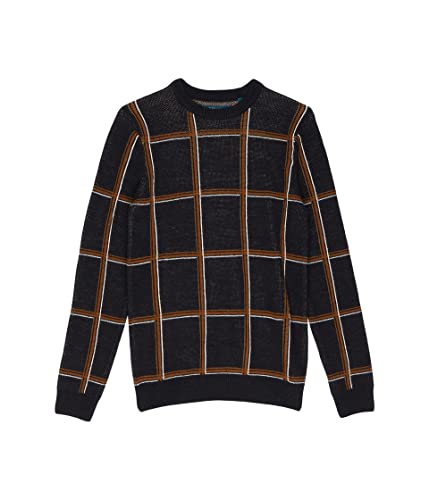 Perry Ellis Men's Windowpane Crew Neck Sweater