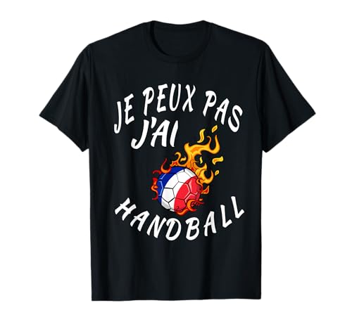 Je Peux Pas J'ai Handball t-shirt, Preto, S